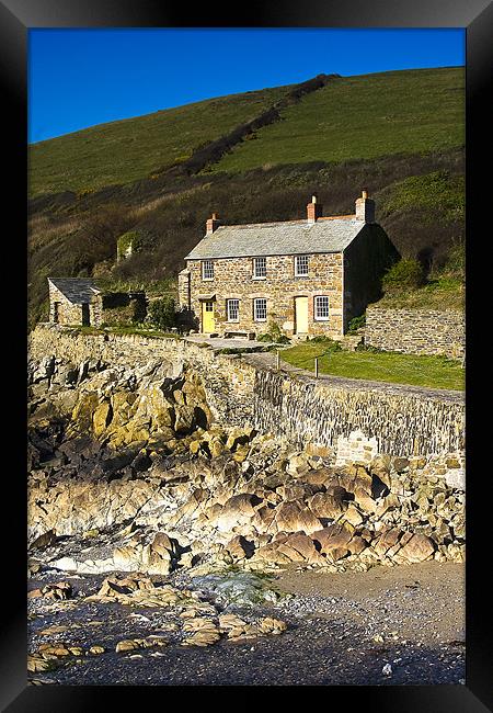 Port Quin Cottage Framed Print by David Wilkins