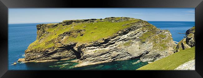 Tintagel Castle Island Framed Print by David Wilkins