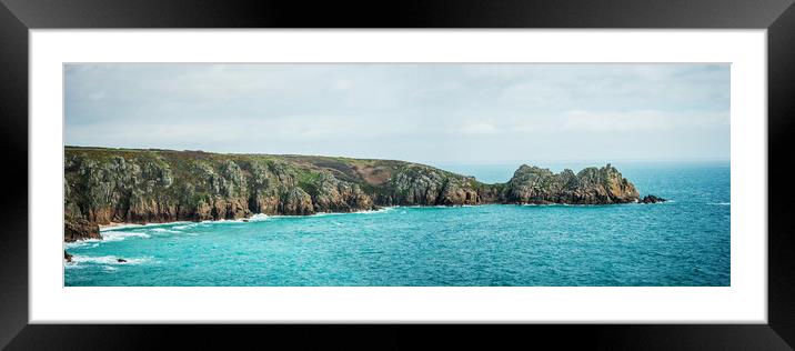Porthcurno Beach Cornwall Framed Mounted Print by David Wilkins