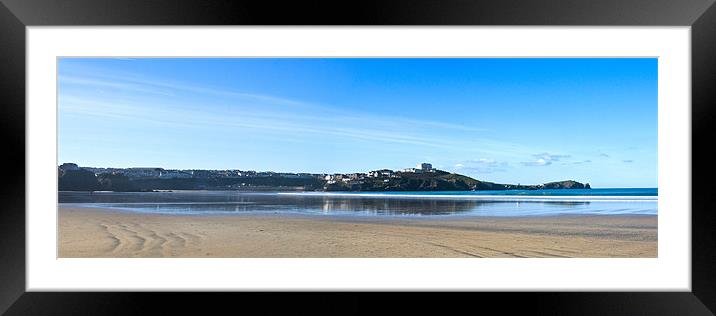 Newquay Panorama Framed Mounted Print by David Wilkins