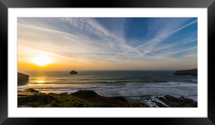 Trebarwith View Framed Mounted Print by David Wilkins