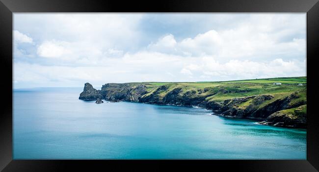 Bossiney Haven Framed Print by David Wilkins