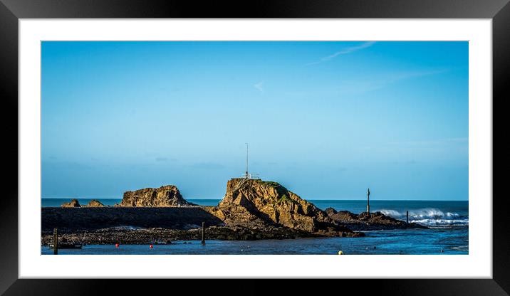 The Breakwater at Bude Framed Mounted Print by David Wilkins