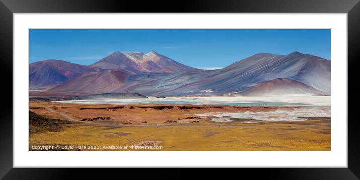 Atacama Salt Lakes Panorama Framed Mounted Print by David Hare