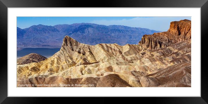 Zabriskie Point Framed Mounted Print by David Hare