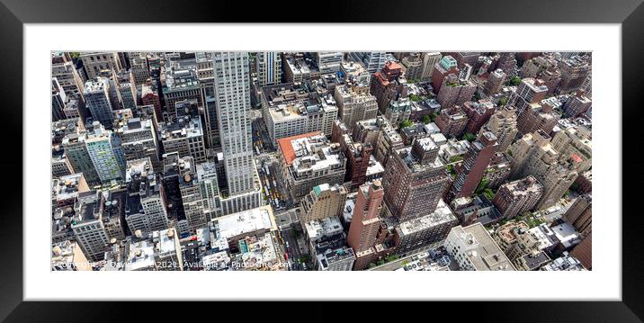 Manhattan Roofs Framed Mounted Print by David Hare