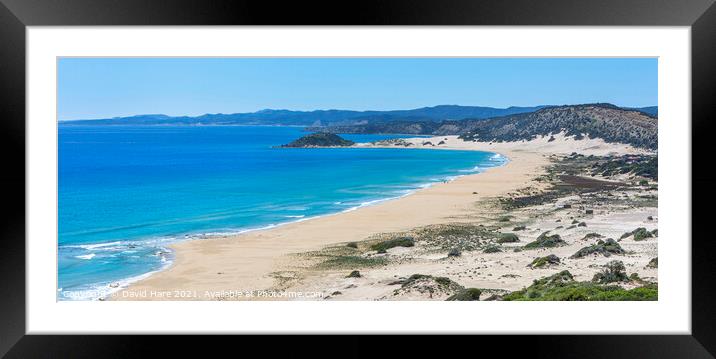 Cypriot Beach Panorama Framed Mounted Print by David Hare