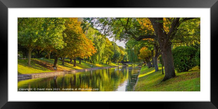 Royal Military Canal, Hythe. Framed Mounted Print by David Hare