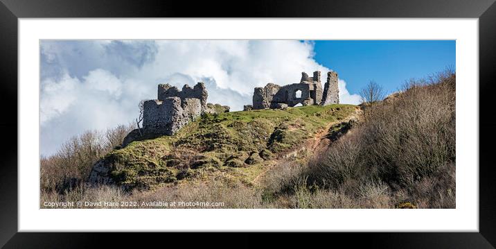 Pennard Castle Framed Mounted Print by David Hare