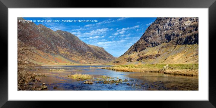 Achnambeithach Valley panorama, Glencoe Framed Mounted Print by David Hare