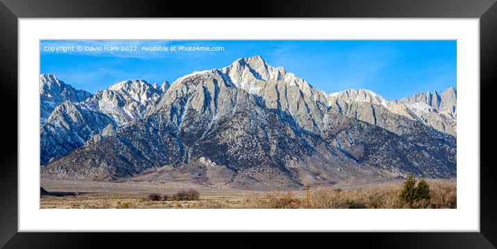 Sierra Nevada Panorama Framed Mounted Print by David Hare