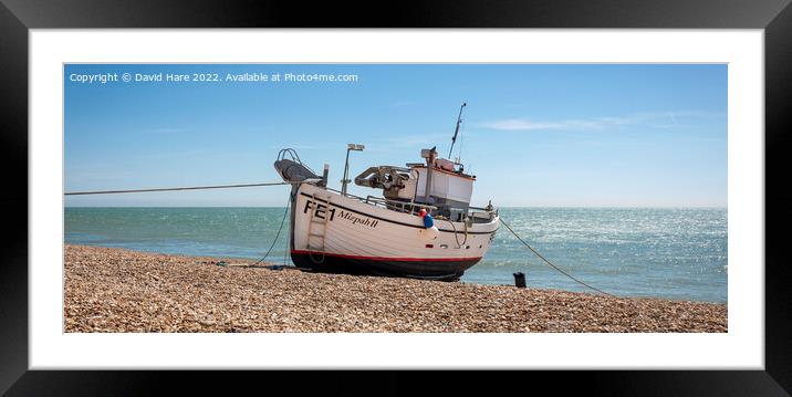 Fishing boat Framed Mounted Print by David Hare