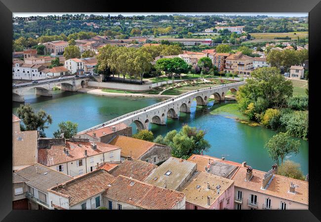 Pont Vieux, Beziers Framed Print by David Hare