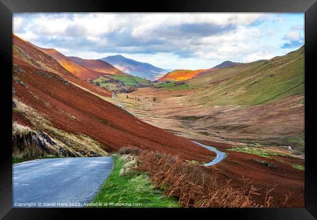 Newlands Pass Framed Print by David Hare