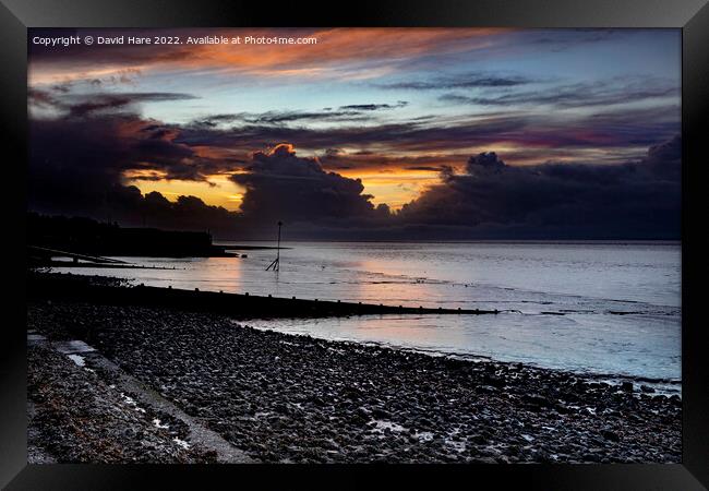 Silloth Sunset Framed Print by David Hare