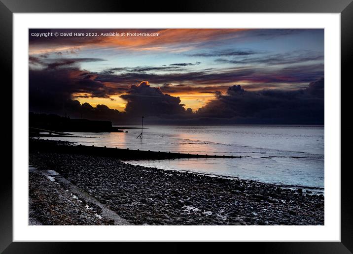 Silloth Sunset Framed Mounted Print by David Hare