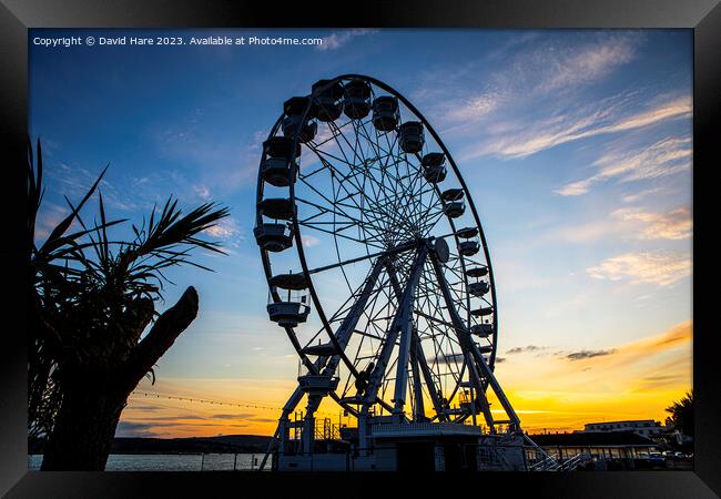 Exmouth Ferris Wheel Framed Print by David Hare