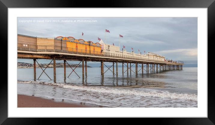 Paignton Pier Framed Mounted Print by David Hare