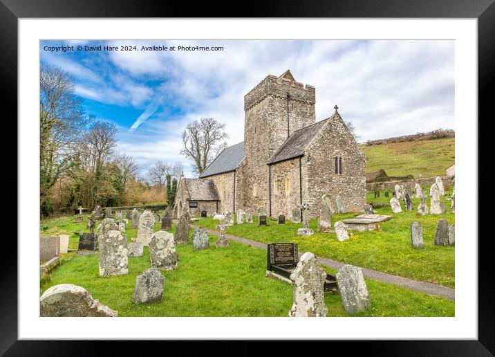 Church of St Cadoc Framed Mounted Print by David Hare