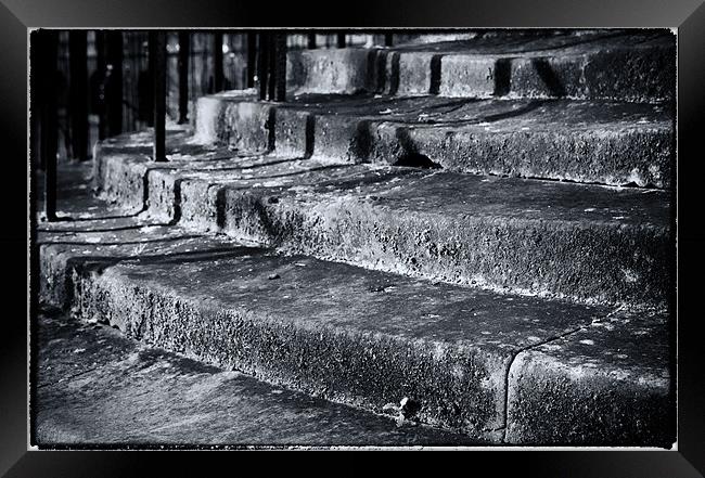 Old stone steps Framed Print by David Hare