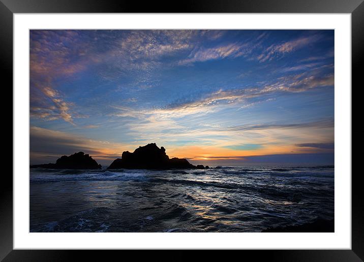 Big Sur sunset Framed Mounted Print by David Hare