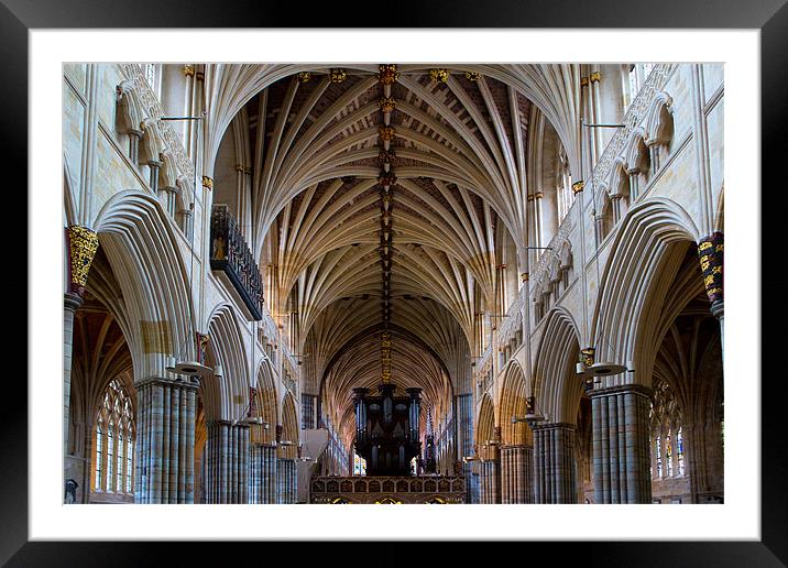 Exeter Cathedral Framed Mounted Print by David Hare
