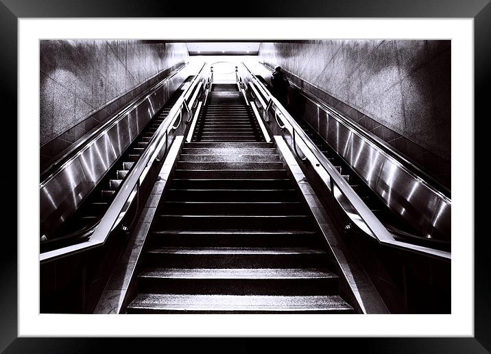 Silver Stairway Framed Mounted Print by David Hare
