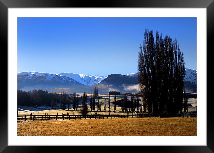New Zealand Winter. Framed Mounted Print by David Hare