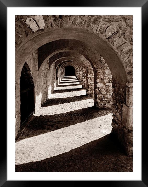 Corridors of Stone Framed Mounted Print by David Hare