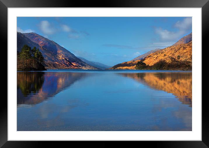 Loch side view Framed Mounted Print by David Hare