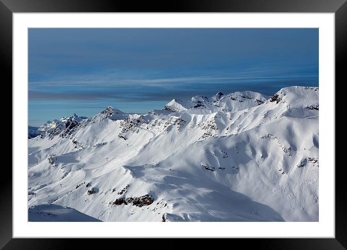 Alpine slopes Framed Mounted Print by David Hare