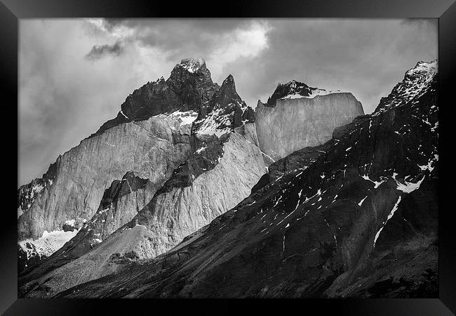 Patagonian Mountains Framed Print by David Hare