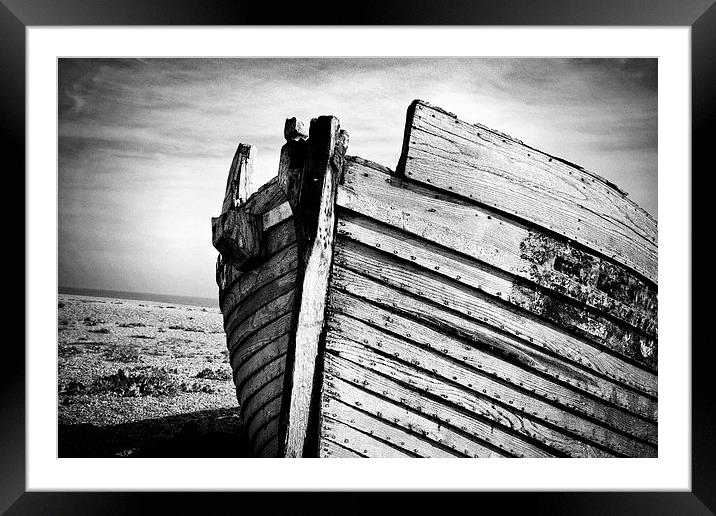 An old wreck  Framed Mounted Print by David Hare