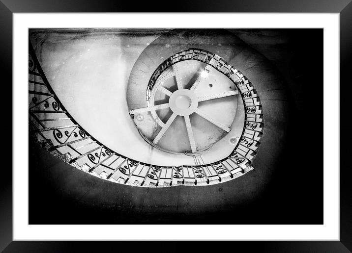 Lighthouse stairs Framed Mounted Print by David Hare