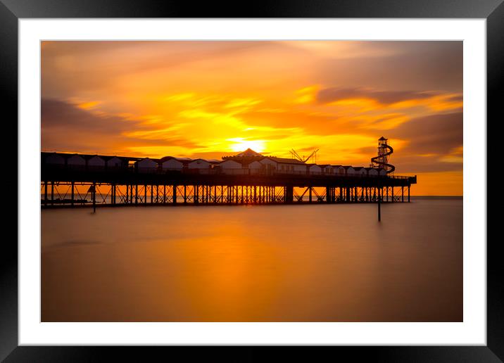 Sunset Over Herne Bay Pier Framed Mounted Print by David Hare