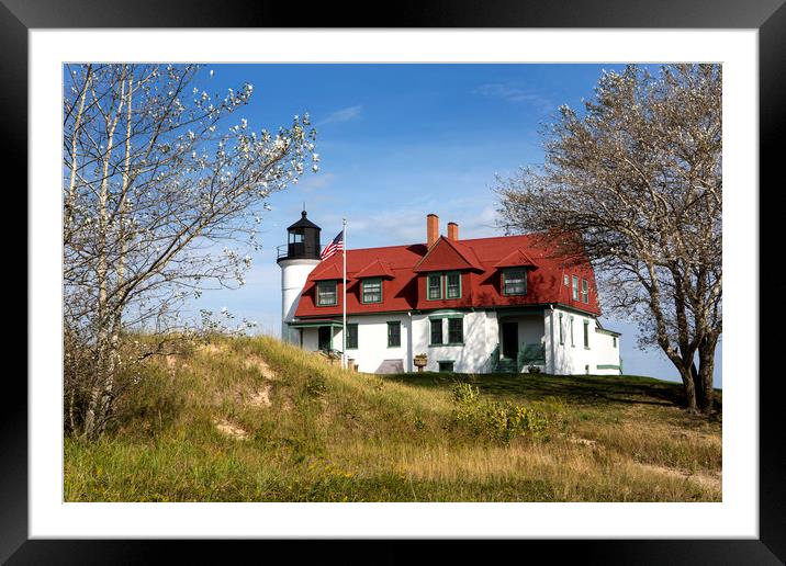 Point Betsie Lighthouse. Framed Mounted Print by David Hare
