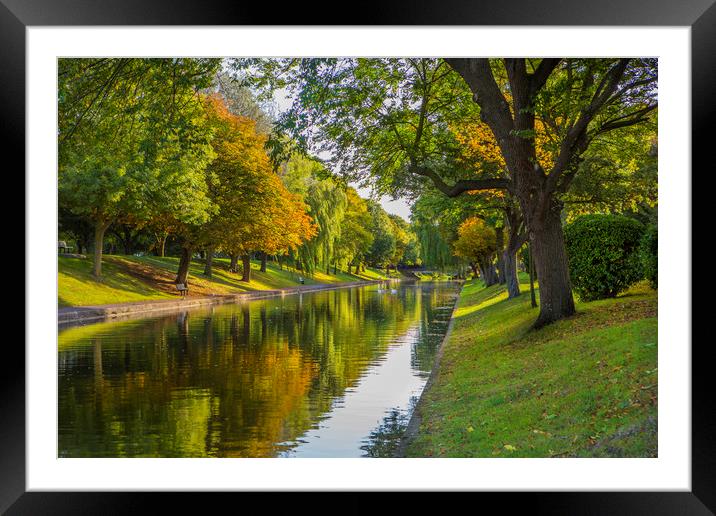 Military Canal in Autumn Framed Mounted Print by David Hare
