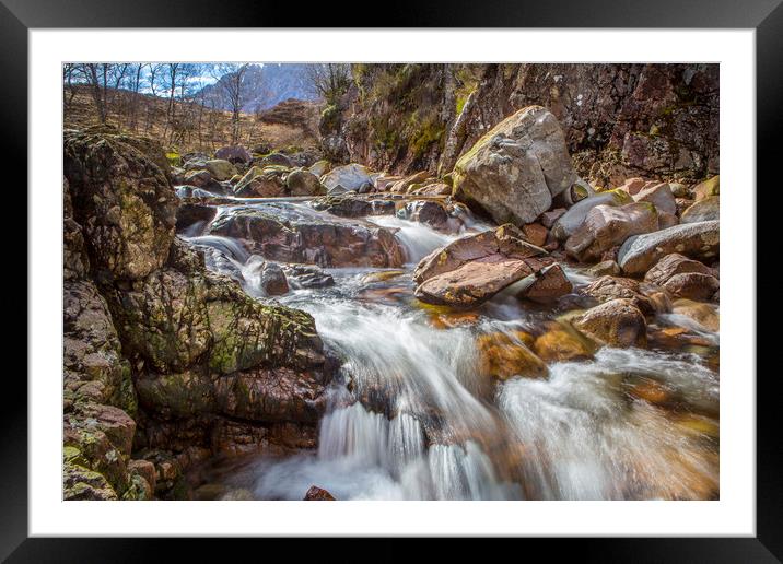 Small Falls Framed Mounted Print by David Hare