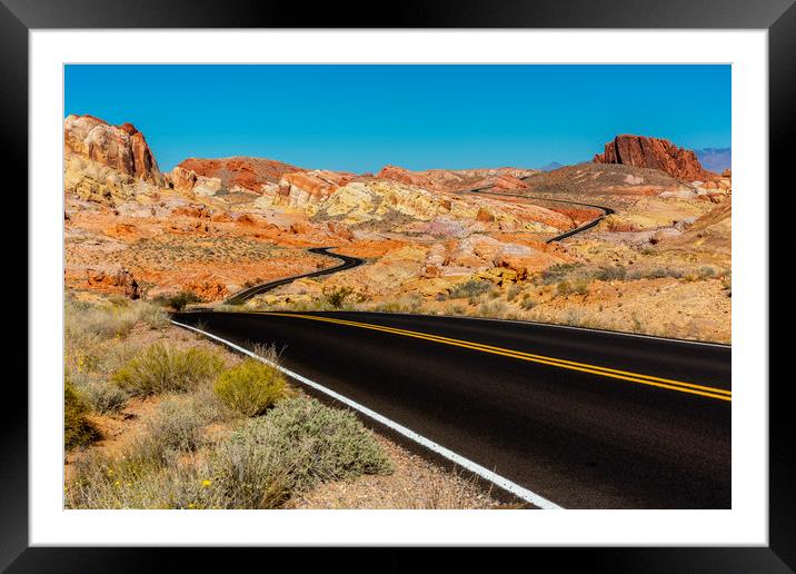 Desert Roads Framed Mounted Print by David Hare