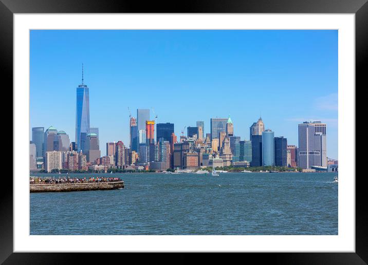 Manhattan Skyline Framed Mounted Print by David Hare