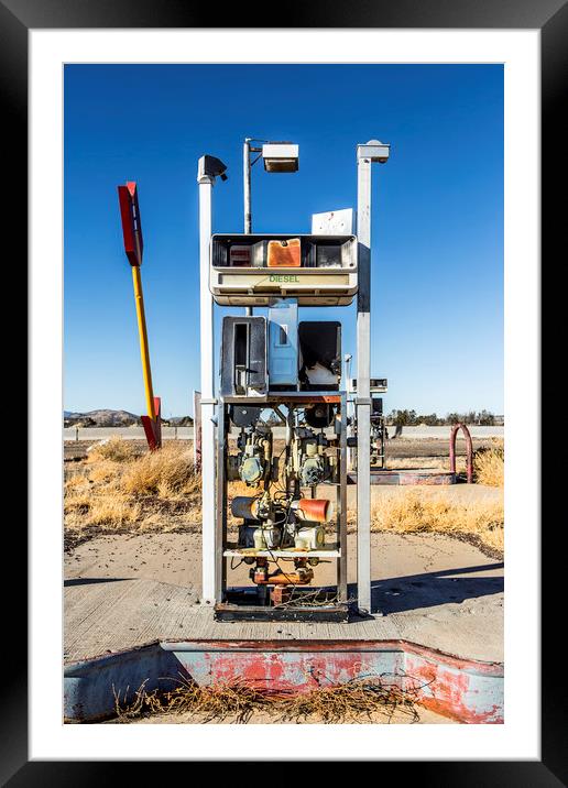 Derelict Diesel Pump Framed Mounted Print by David Hare