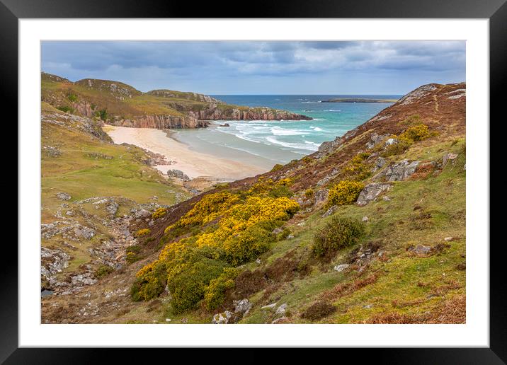 Coastal Bay Framed Mounted Print by David Hare