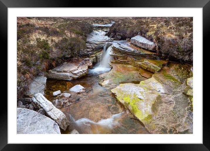 Rocky Falls Framed Mounted Print by David Hare