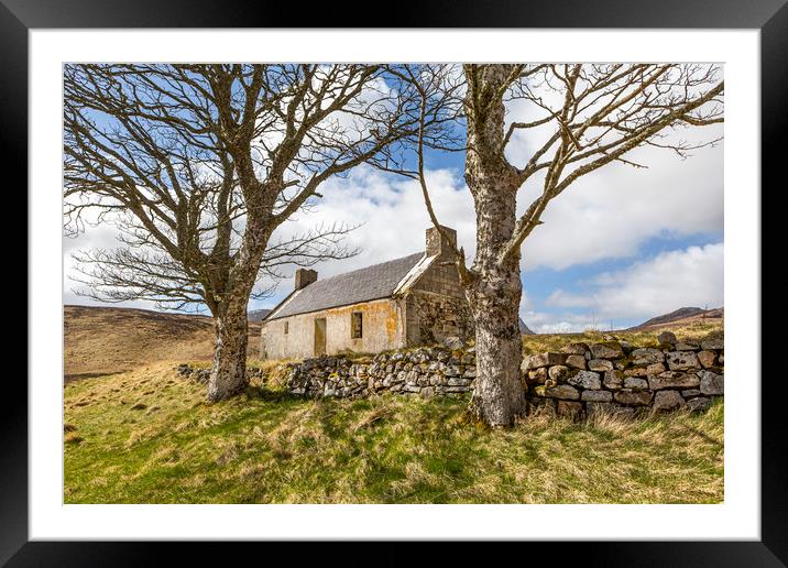 Remote Cottage Framed Mounted Print by David Hare