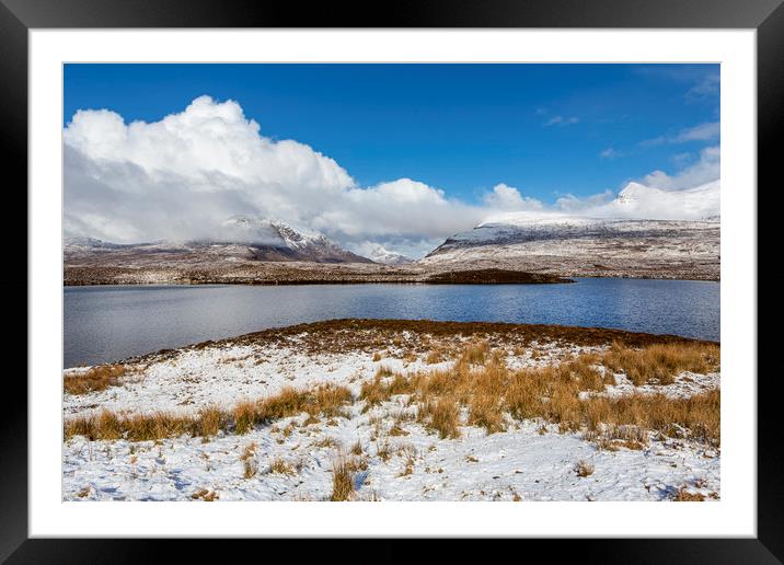 Highland Snow Framed Mounted Print by David Hare