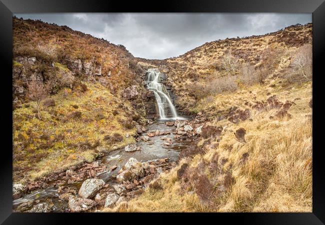 Highland Waterfall Framed Print by David Hare