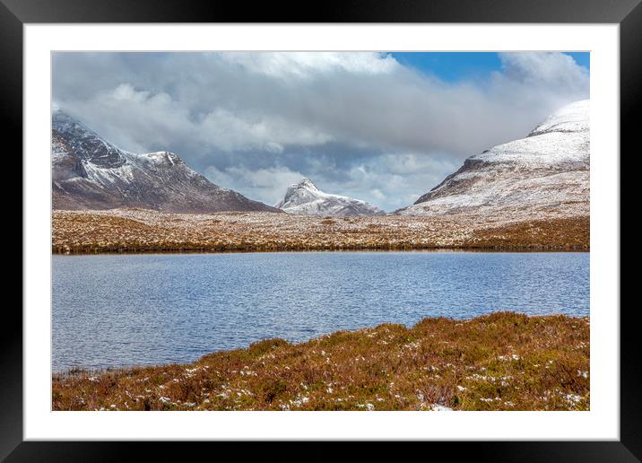 Snow Covered Hills Framed Mounted Print by David Hare
