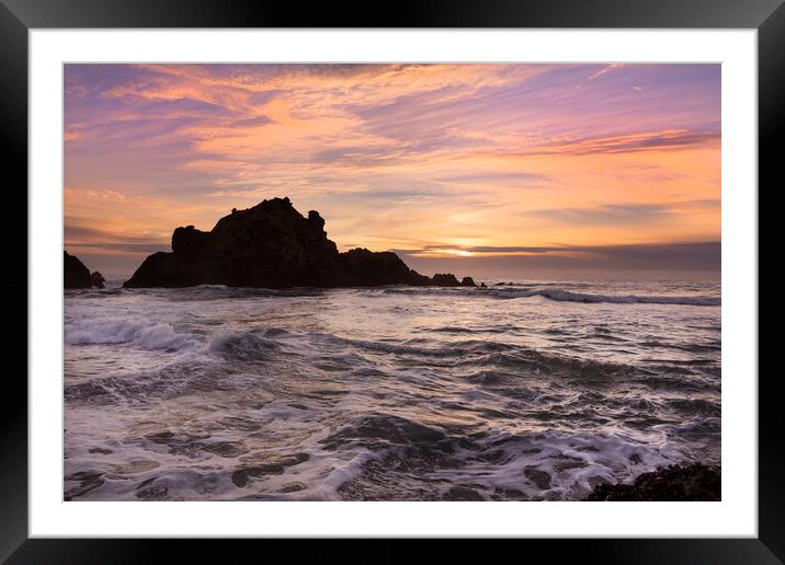 Pacific Sunset Framed Mounted Print by David Hare