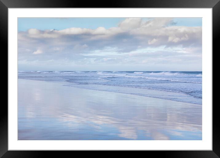 Blue Beach Framed Mounted Print by David Hare