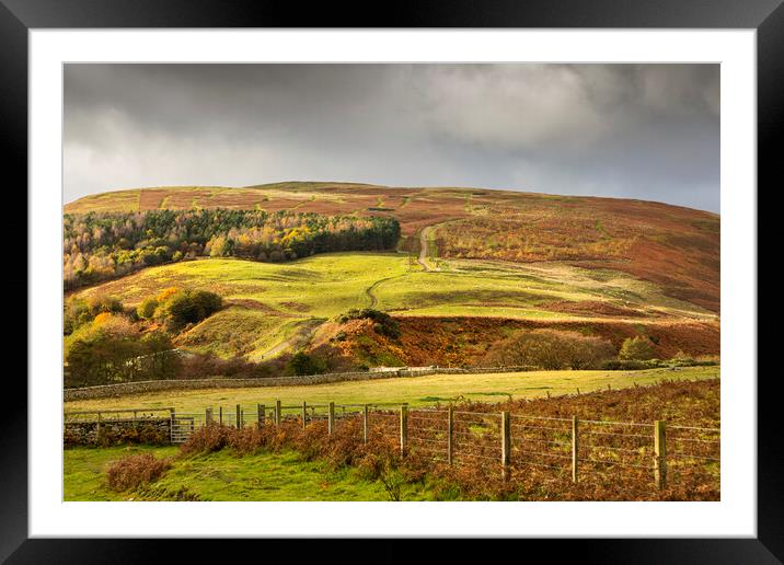 Harthorpe Valley Hills Framed Mounted Print by David Hare
